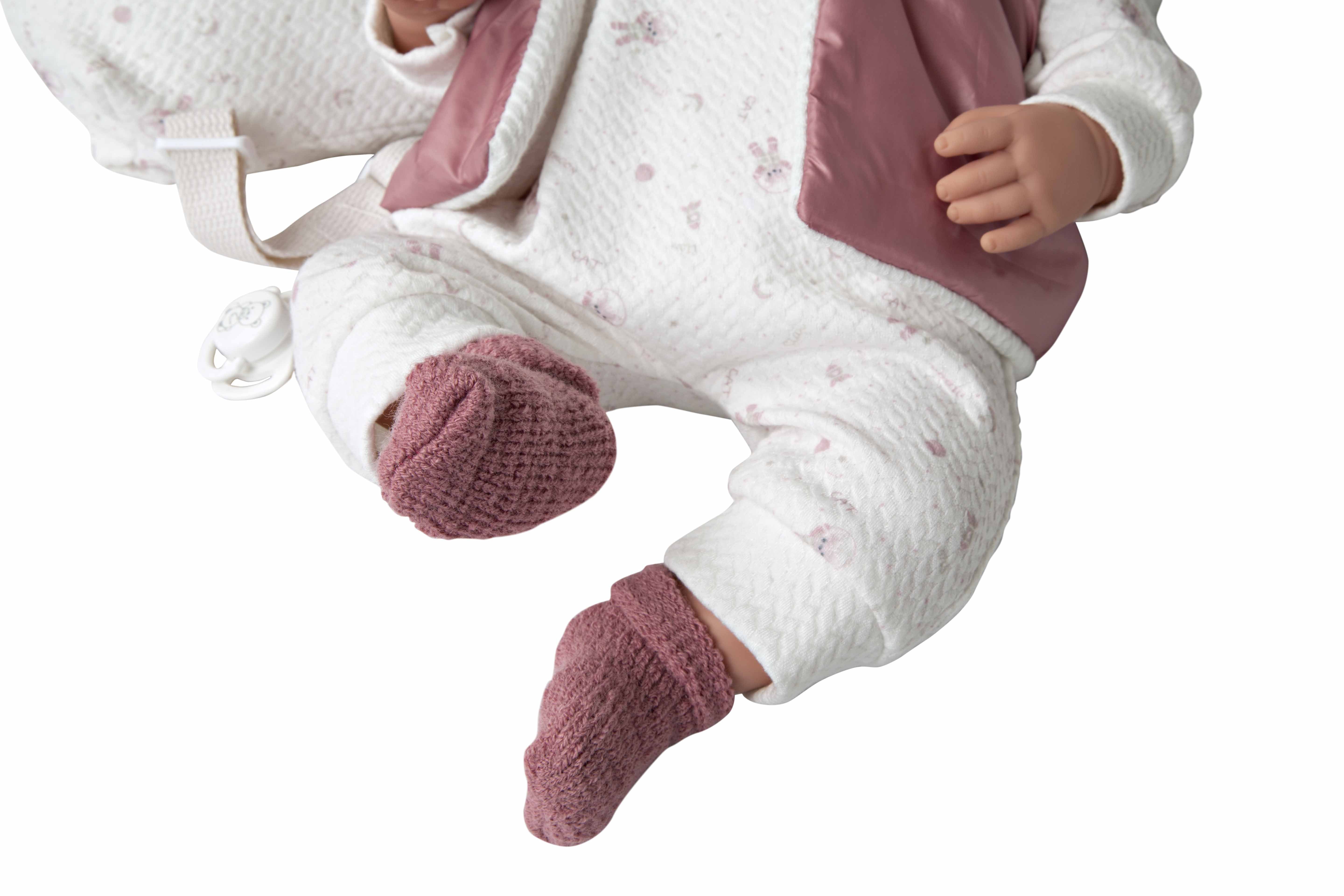 Muñeca con Peso Elegance 45 cm - Adi Rosa con Mochila - Arias 65376