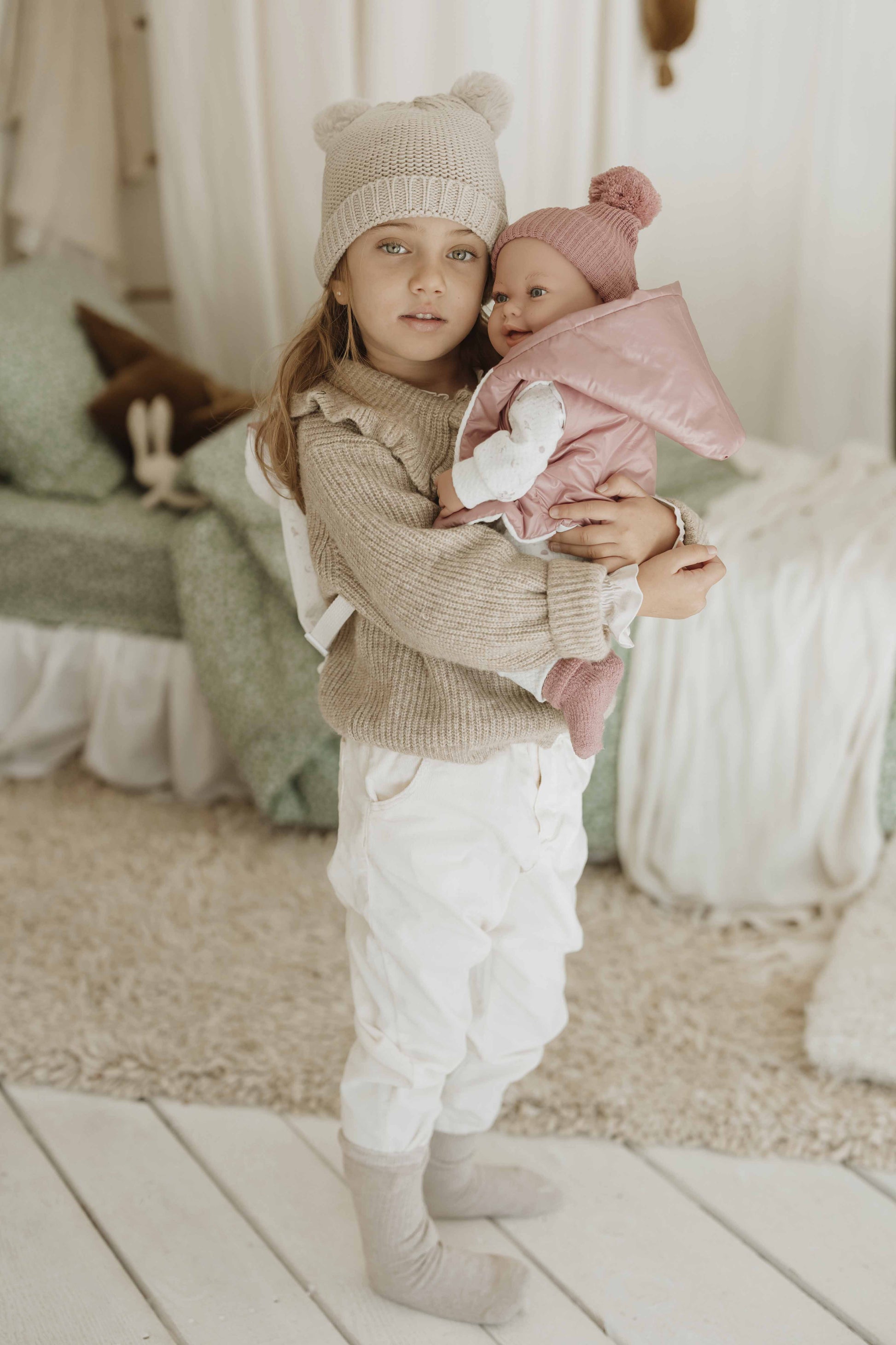 Muñeca con Peso Elegance 45 cm - Adi Rosa con Mochila - Arias 65376