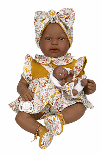 Muñeca Elegance 45 cm Mies Mulata y Aran Mostaza - Arias 65370