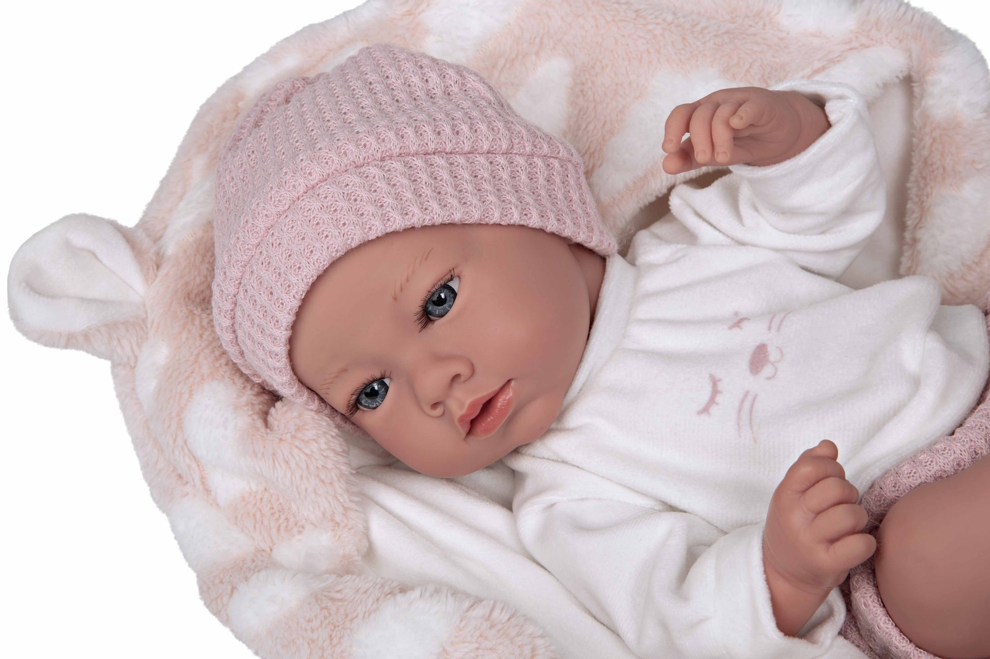 Muñeca Elegance 38 cm Aria Rosa con Manta - Muñeco de Peso - Arias 60833