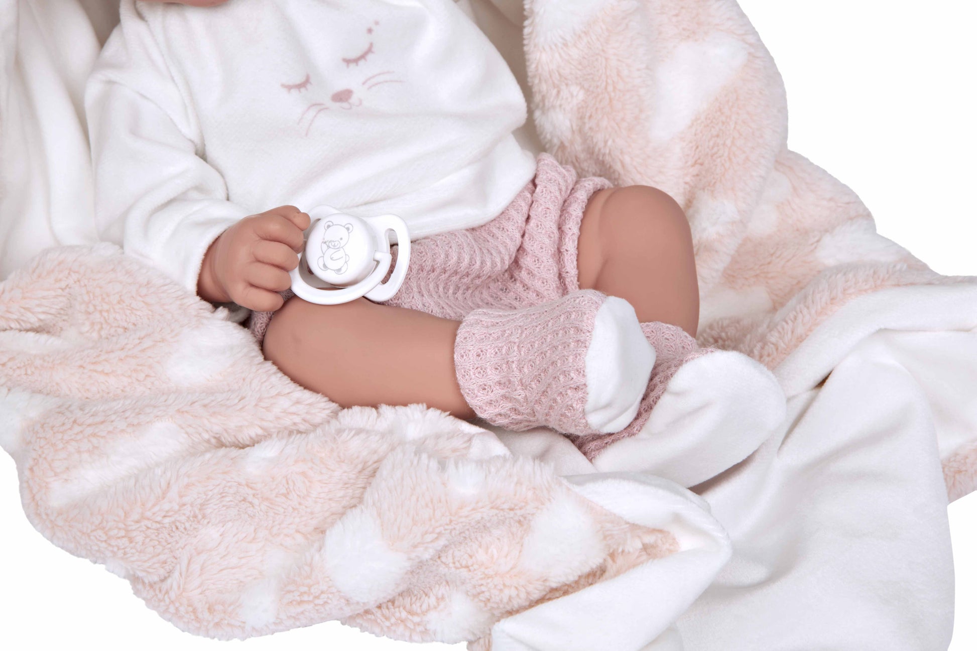 Muñeca Elegance 38 cm Aria Rosa con Manta - Muñeco de Peso - Arias 60833