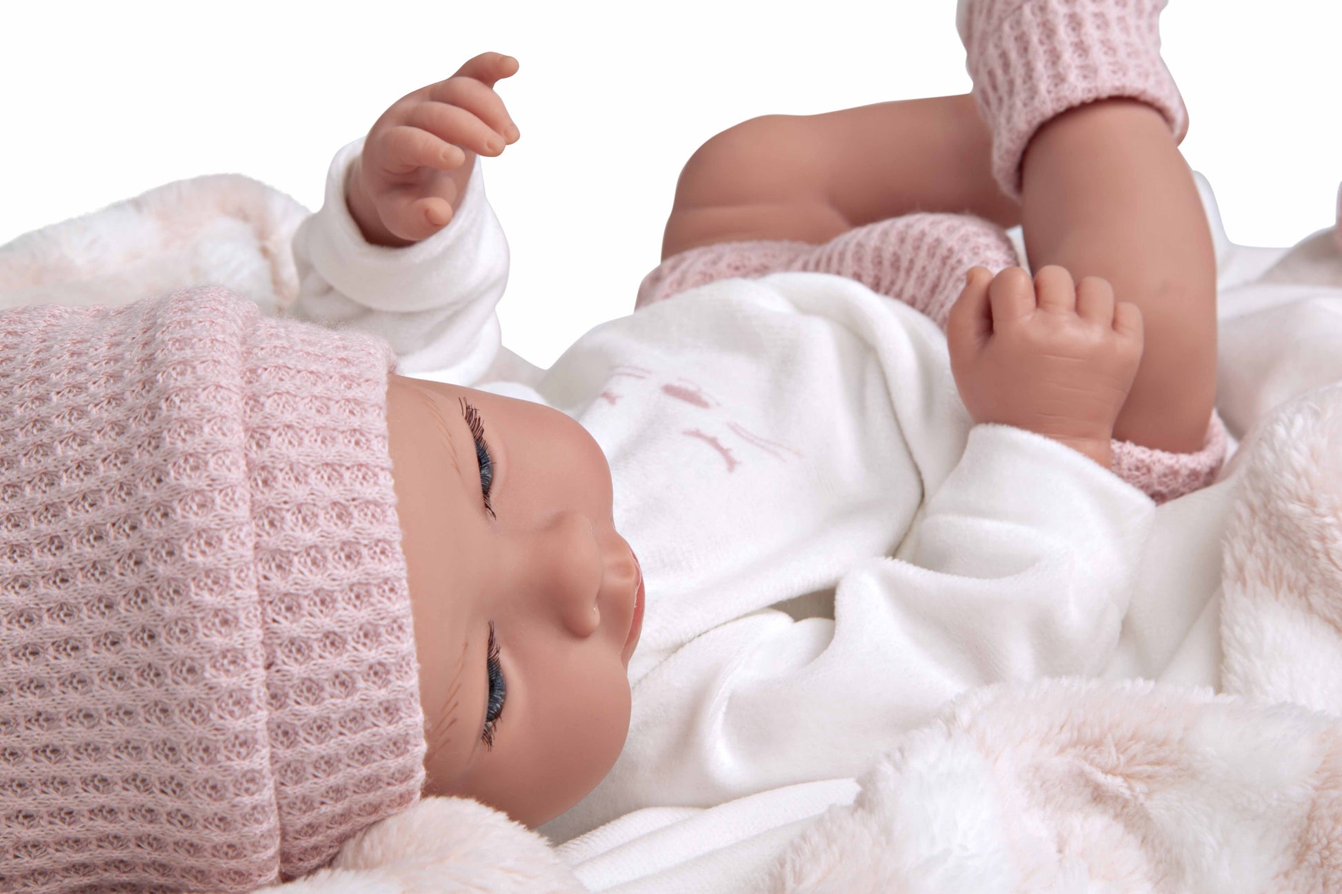 Muñeca Elegance 38 cm Aria Rosa con Manta - Muñeco de Peso - Arias 60833