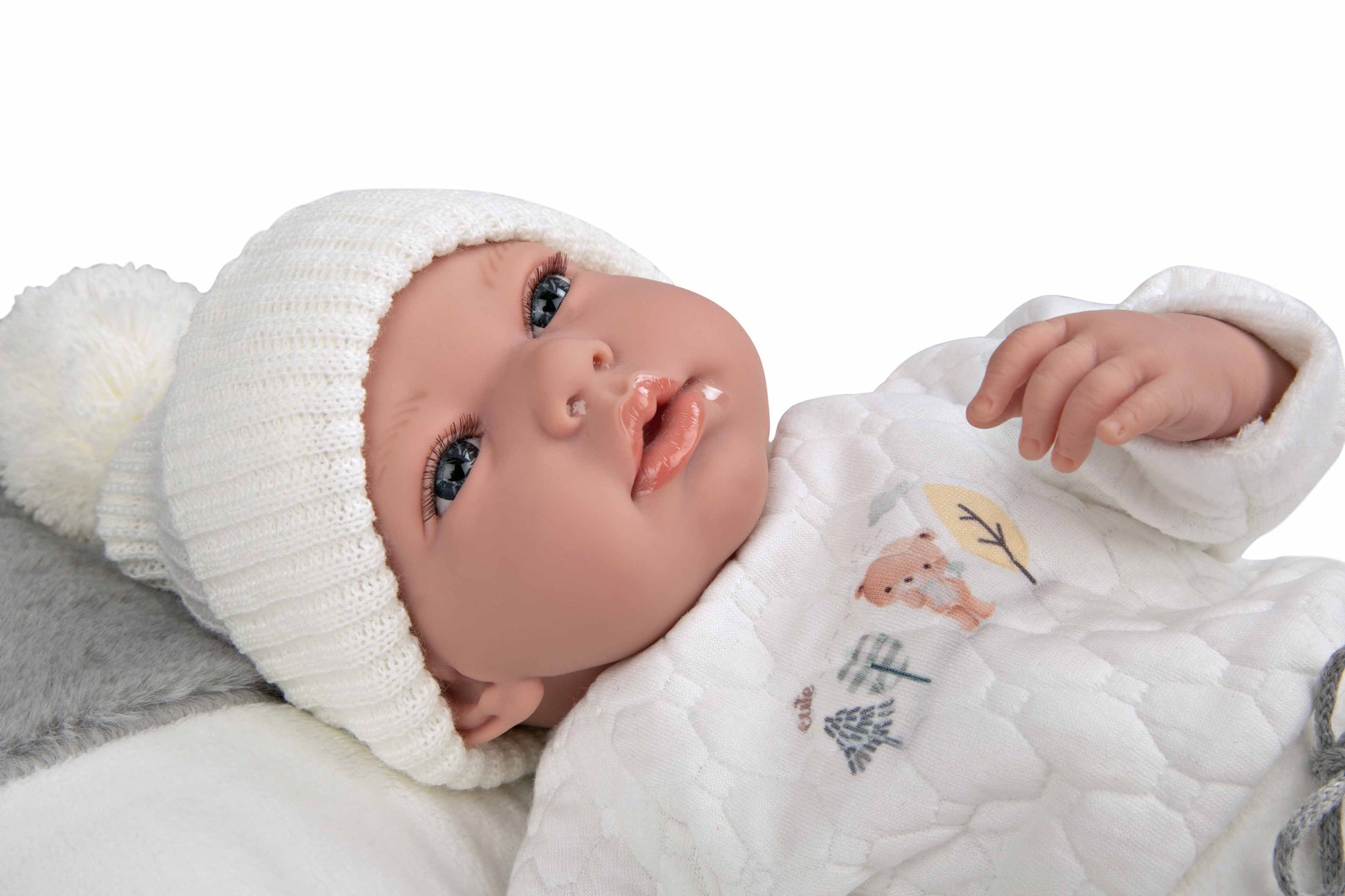 Muñeca Elegance 40 cm Andie Gris con Saquito - Muñeco de Peso - Arias 60822