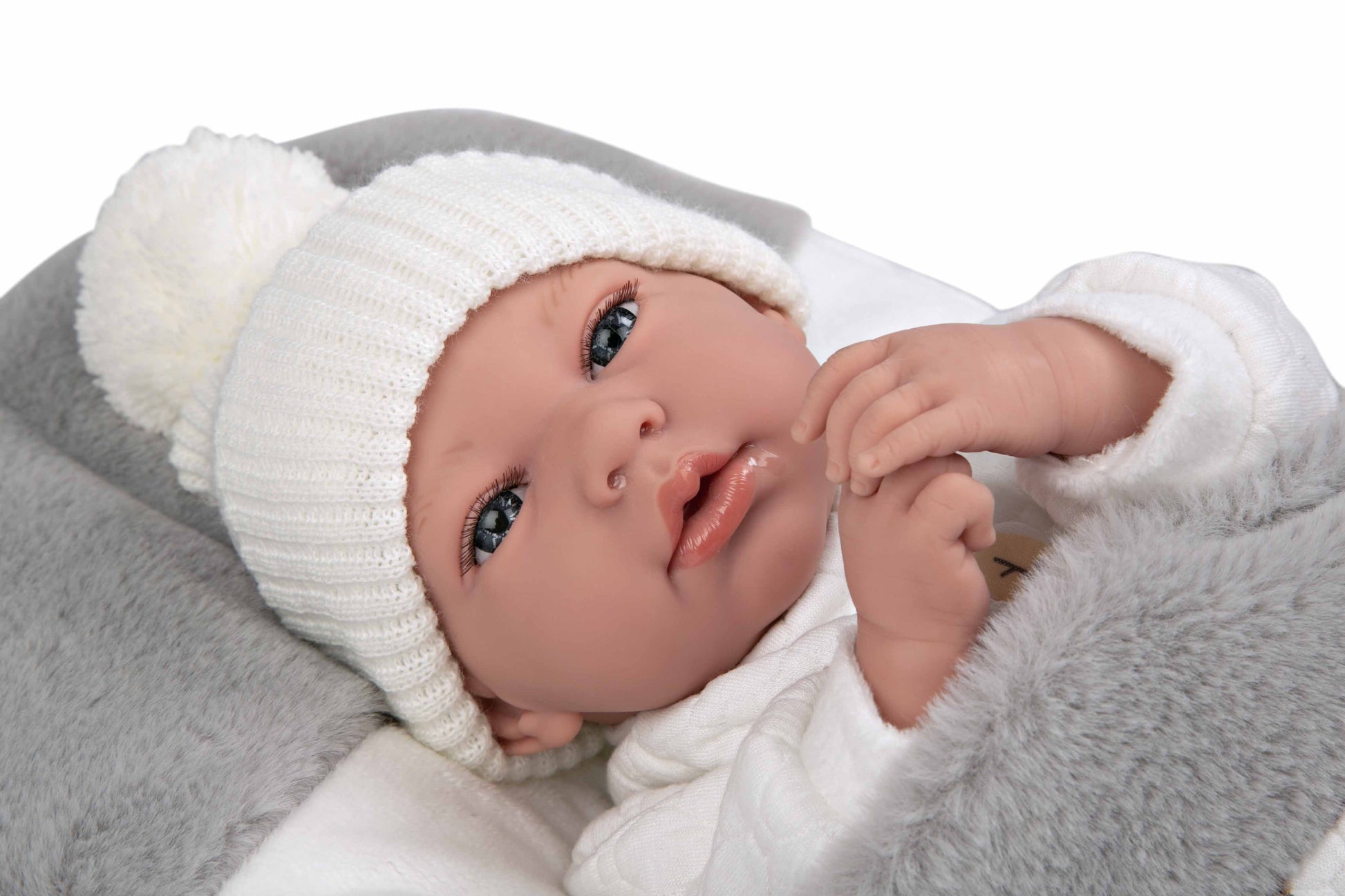 Muñeca Elegance 40 cm Andie Gris con Saquito - Muñeco de Peso - Arias 60822