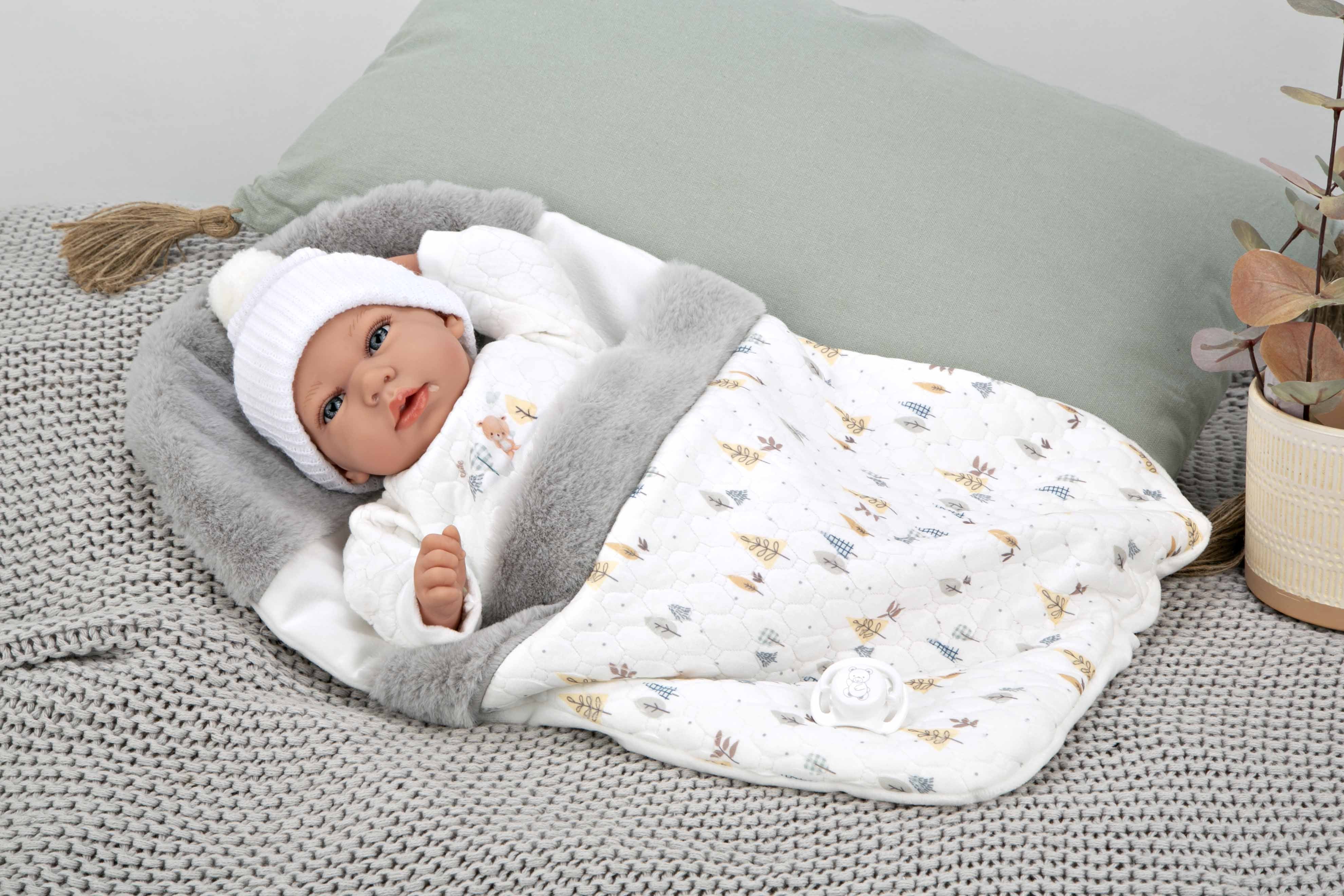 Muñeca Elegance 40 cm Andie Gris con Saquito - Muñeco de Peso - Arias 60822