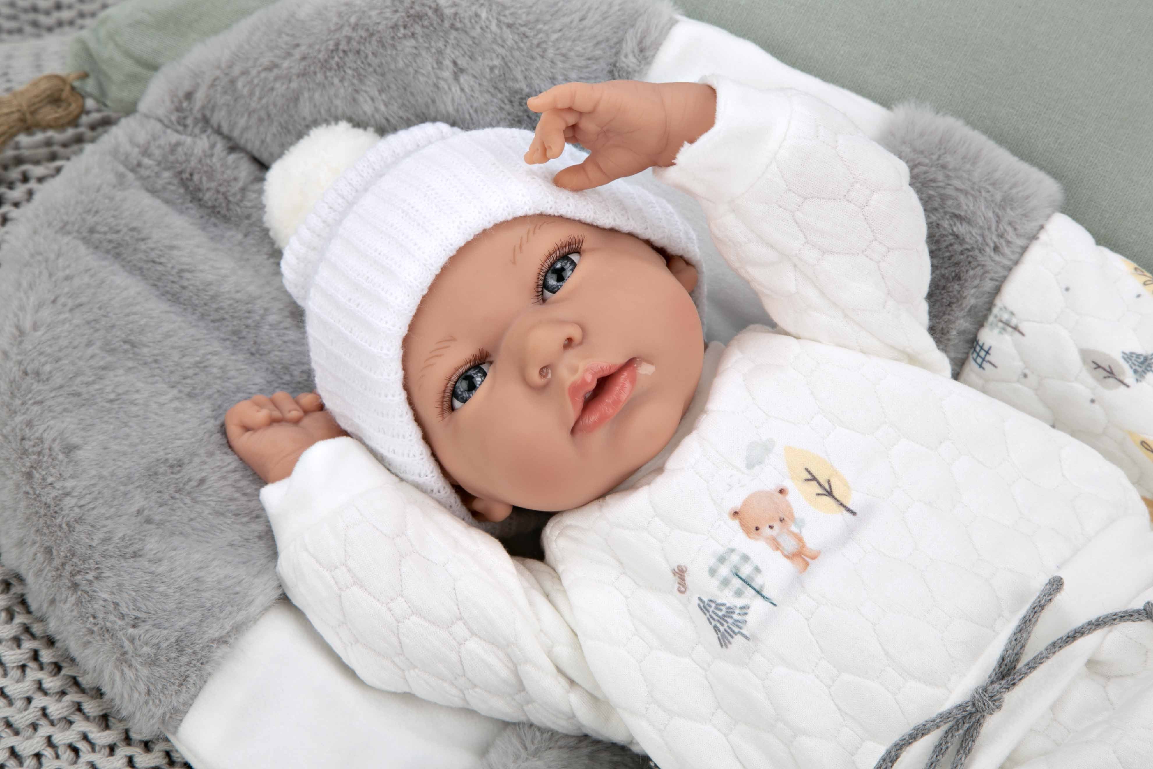Muñeca Elegance 40 cm Andie Gris con Saquito - Muñeco de Peso - Arias 60822