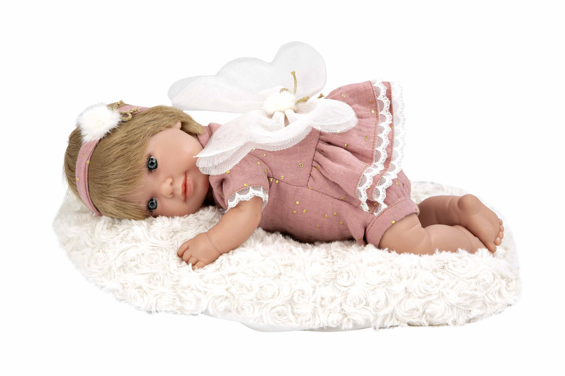 Muñeca Elegance 35 cm Sora Mariposa con Manta y con Pelo - Arias 60820