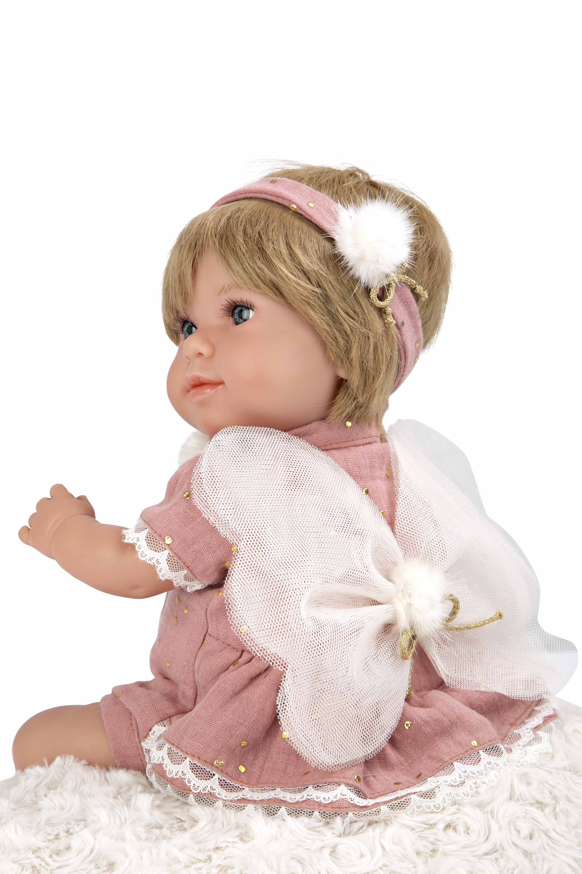 Muñeca Elegance 35 cm Sora Mariposa con Manta y con Pelo - Arias 60820