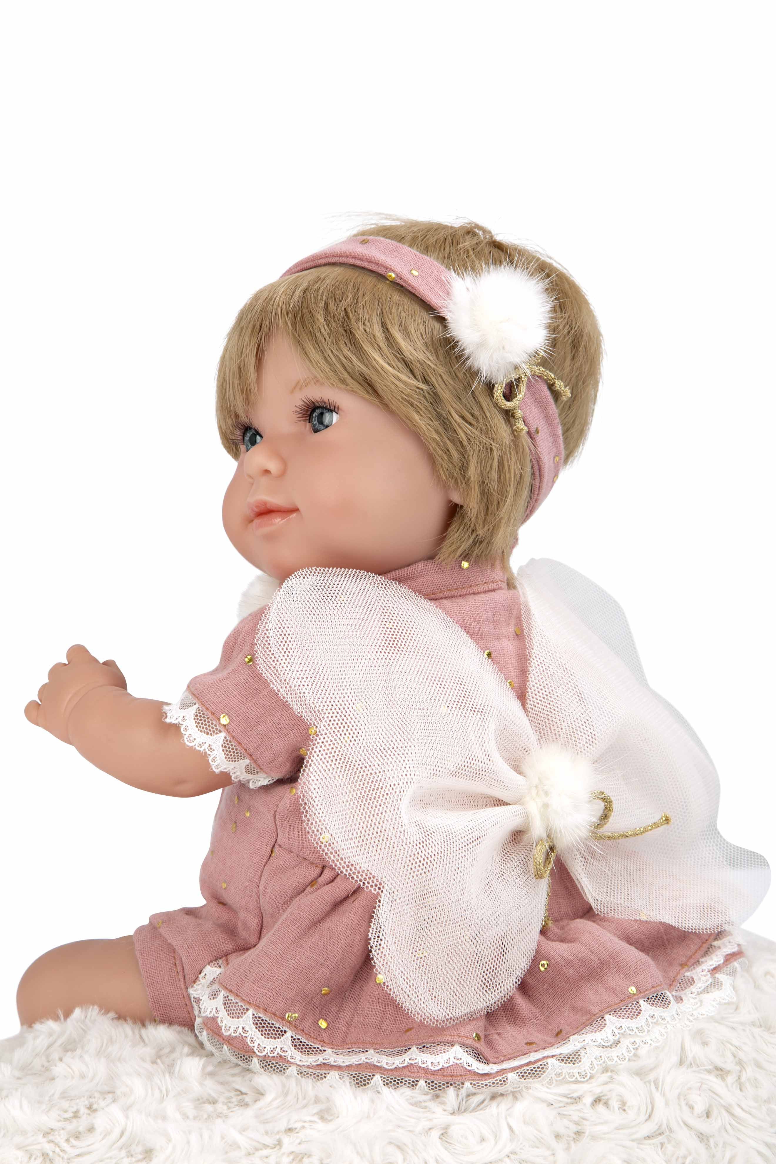 Muñeca Elegance 35 cm Sora Mariposa con Manta y con Pelo - Arias 60820