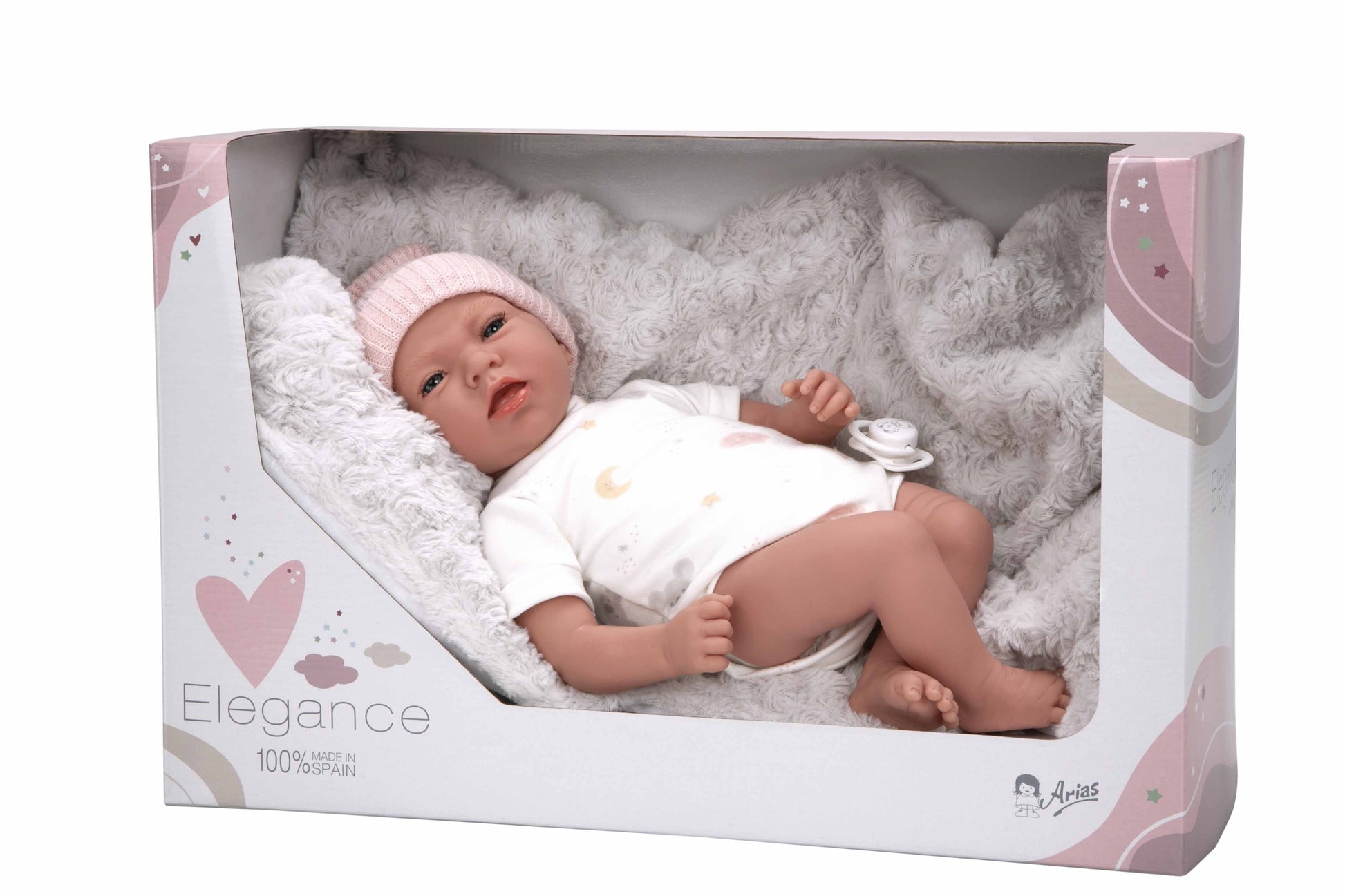 Muñeca Elegance 40 cm Dafne con Cojín - Muñeco con Peso - Arias 60823