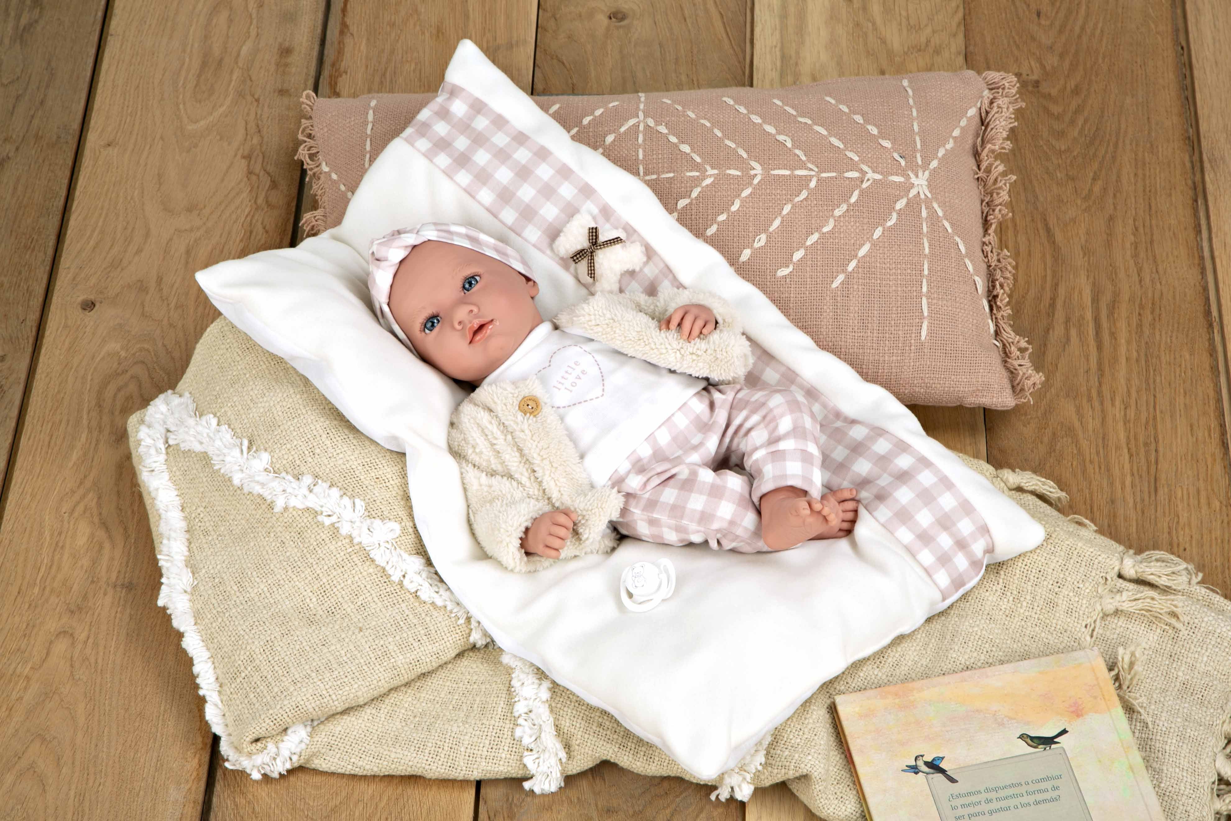 Muñeca Elegance 40 cm Aria Rosa con Cojín - Muñeco de Peso - Arias 60824