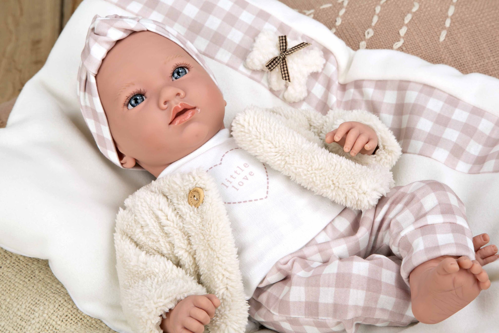 Muñeca Elegance 40 cm Aria Rosa con Cojín - Muñeco de Peso - Arias 60824