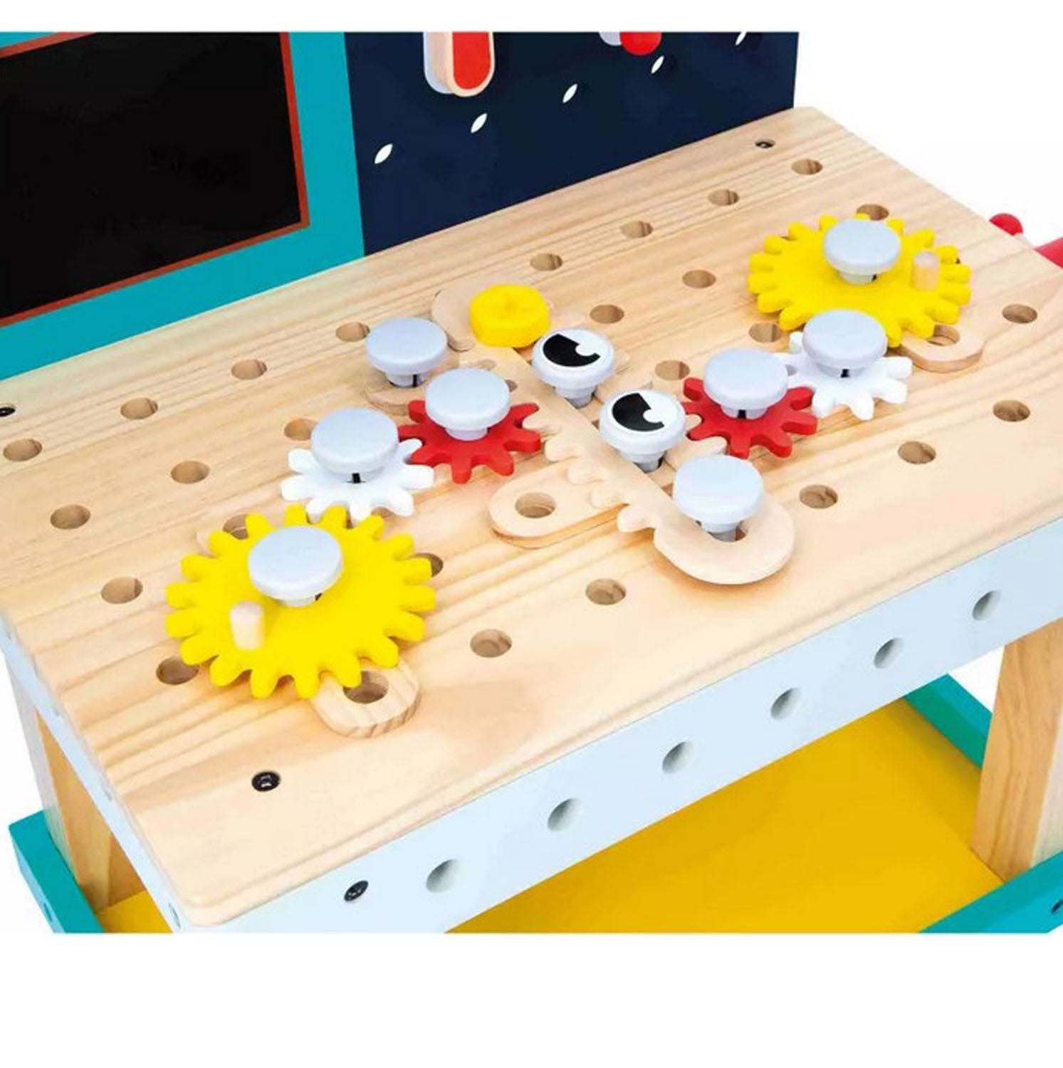 Juego de Bricolaje Infantil - Banco de Trabajo Robot Brico Kids - Herramientas y Accesorios - Janod 06457