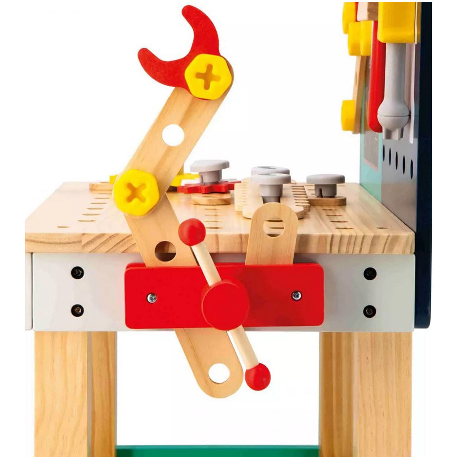 Juego de Bricolaje Infantil - Banco de Trabajo Robot Brico Kids - Herramientas y Accesorios - Janod 06457