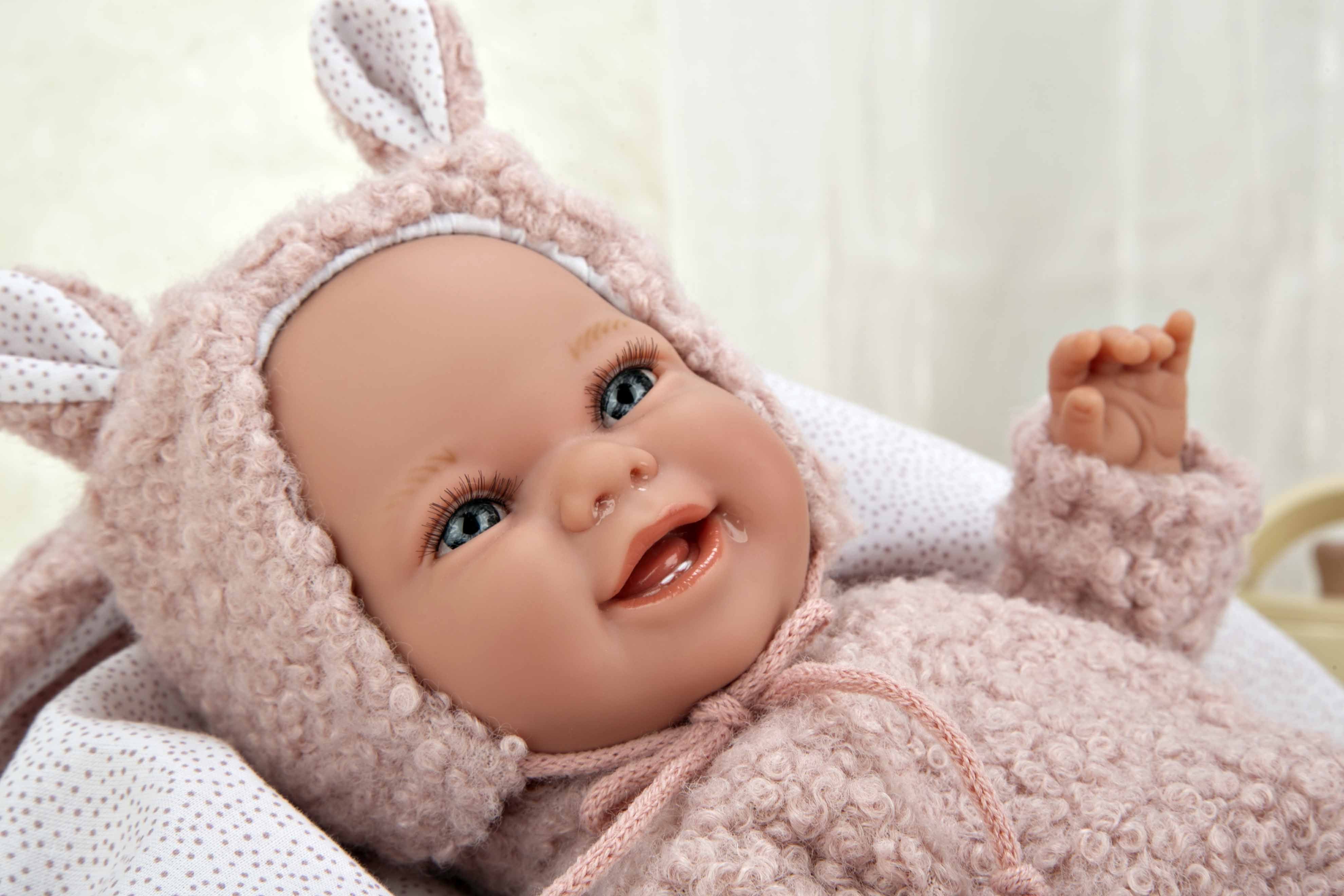 Muñeca Elegance 35 cm Babyto Rosa con Manta - Muñeco de Peso - Arias 60827