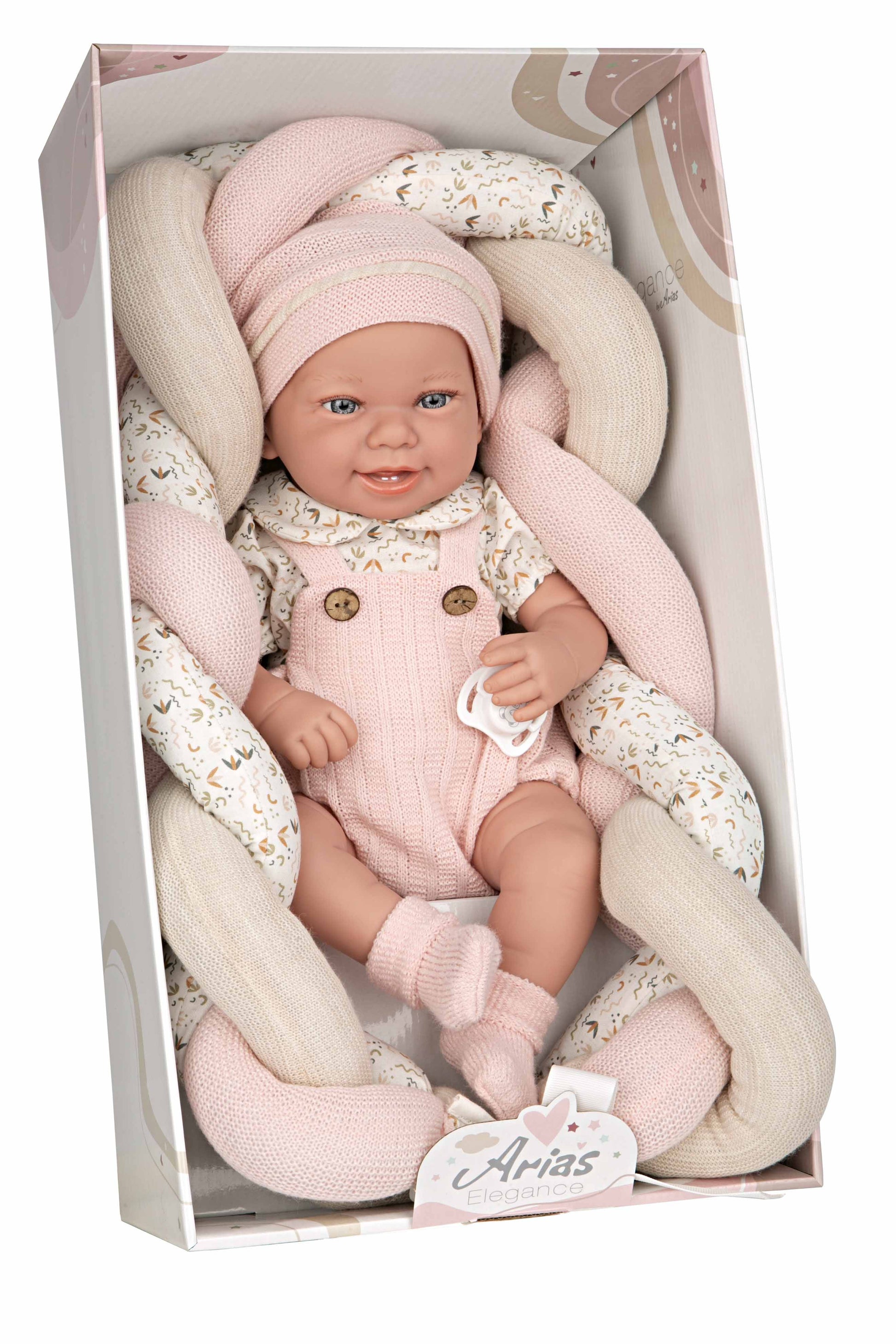 Muñeco Elegance 42 cm Zoe Rosa con Cojin - Arias 65373