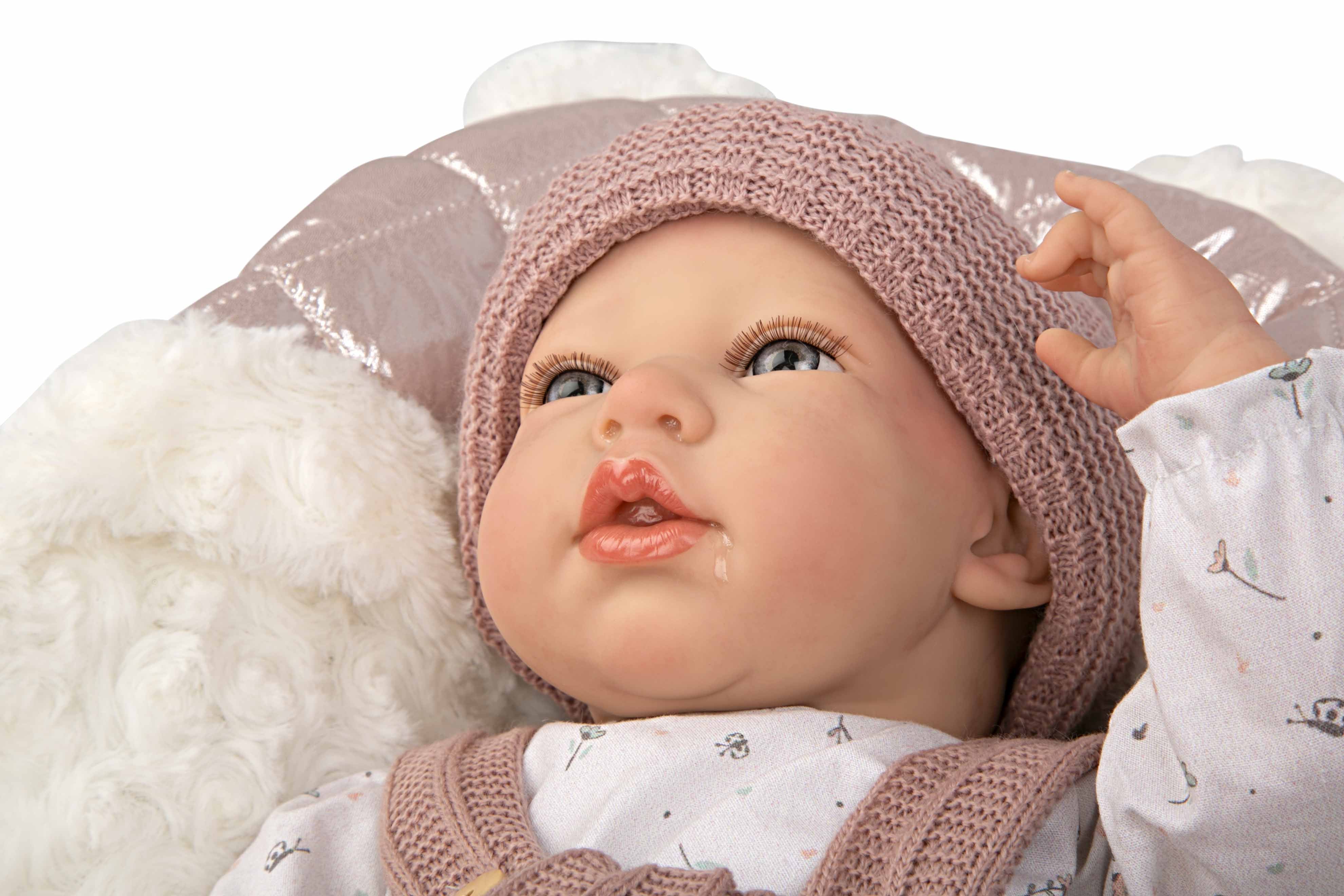 Muñeca Reborn 40 cm Sandra Rosa con Manta - Arias 98160