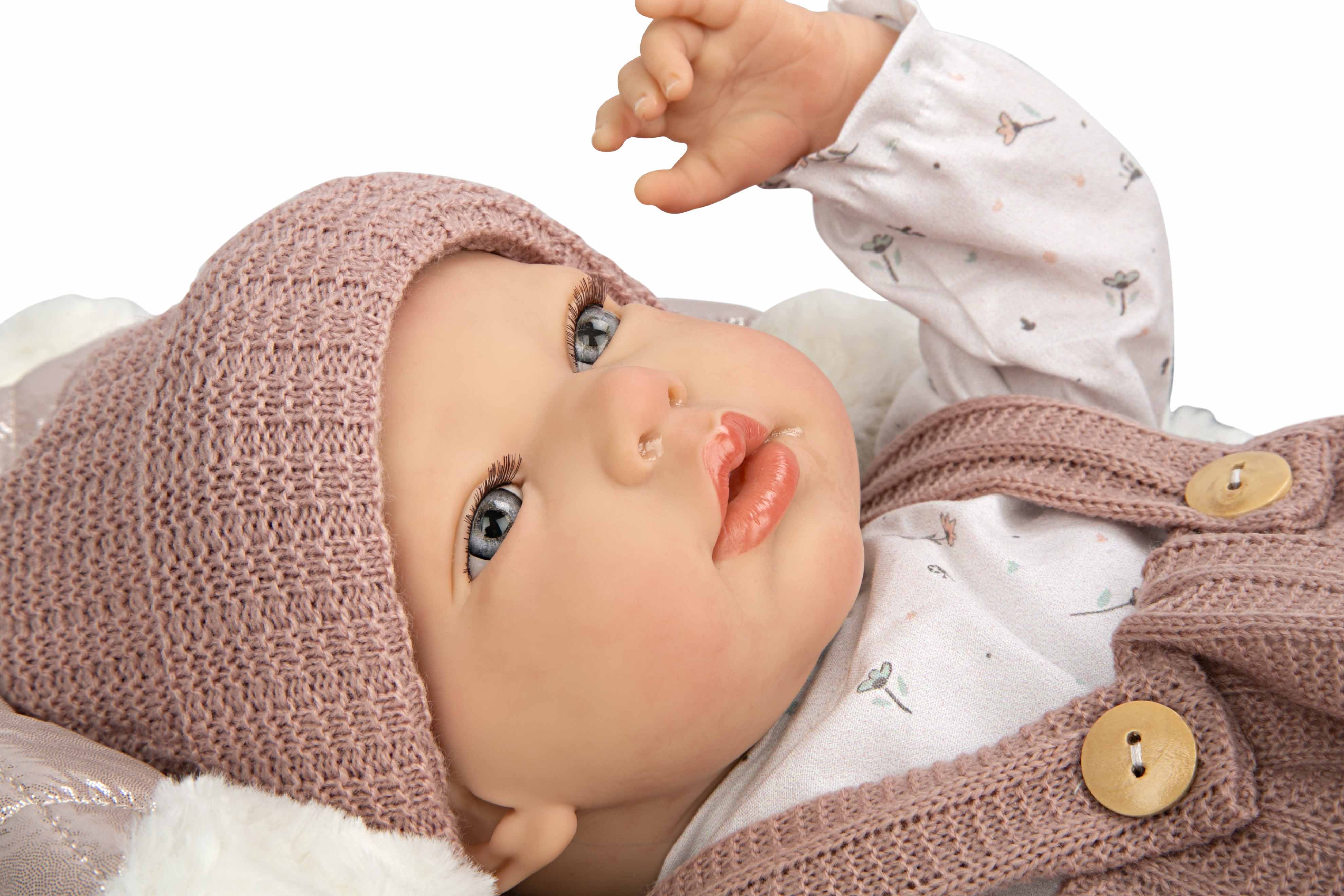 Muñeca Reborn 40 cm Sandra Rosa con Manta - Arias 98160