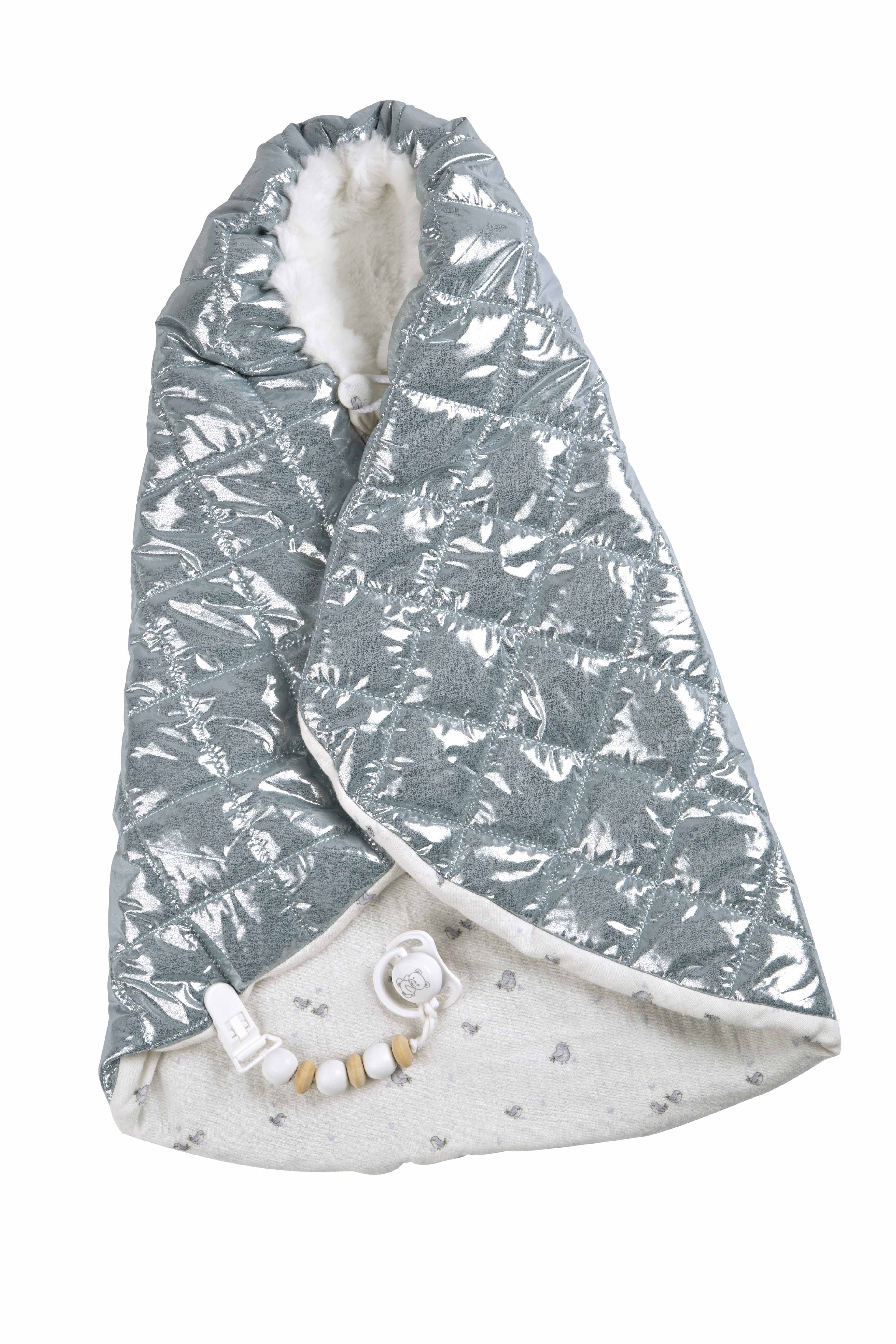 Muñeca Reborn 38 cm Borja Gris con Manta - Arias 98172
