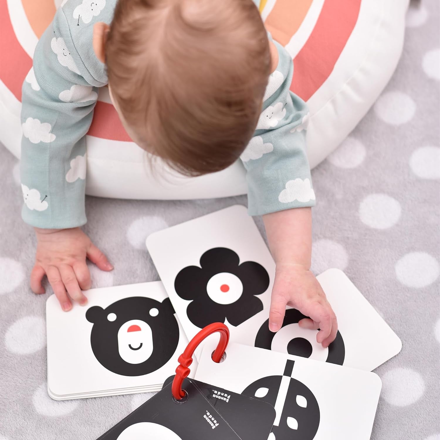 Tarjetas de Contraste para Bebés + 0 meses - Desarrollo Visual - Banana Panda