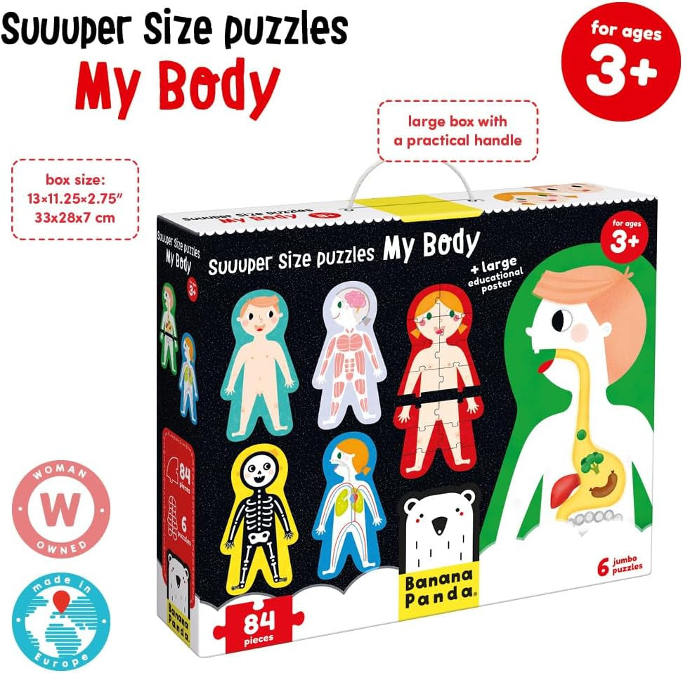 6 Puzzles Gigantes El Cuerpo Humano  - Banana Panda