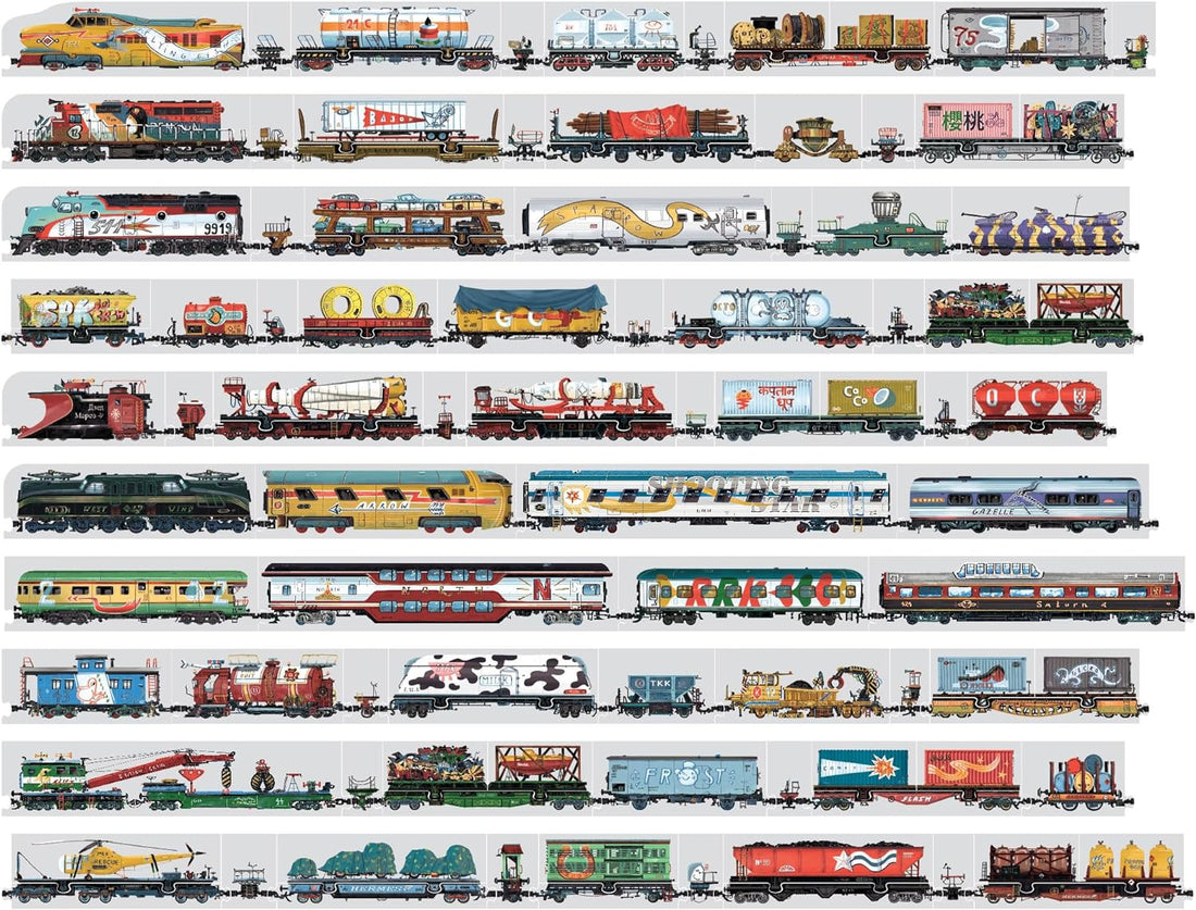 Puzzle Mezcla y Combina Trenes - Mix and Match Trains - Banana Panda