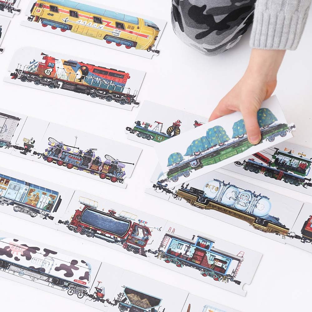 Puzzle Mezcla y Combina Trenes - Mix and Match Trains - Banana Panda