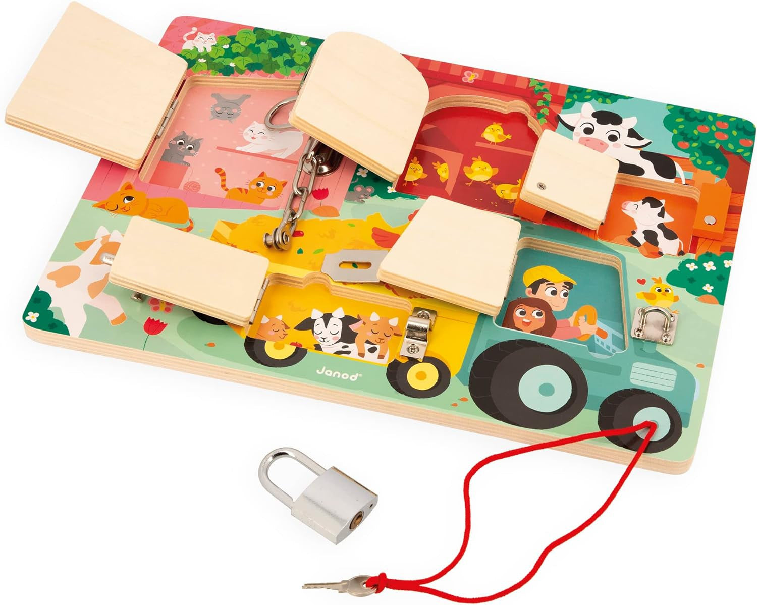 Juego Educativo Tablero de Cerraduras La Granja - Janod J07119