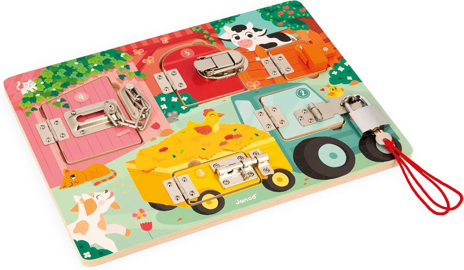 Juego Educativo Tablero de Cerraduras La Granja - Janod J07119