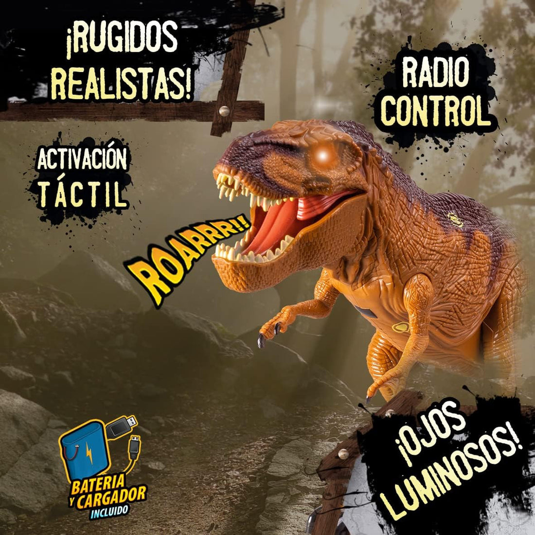 Tiranosaurio Rex T Rex Táctil RC - Wild Predators