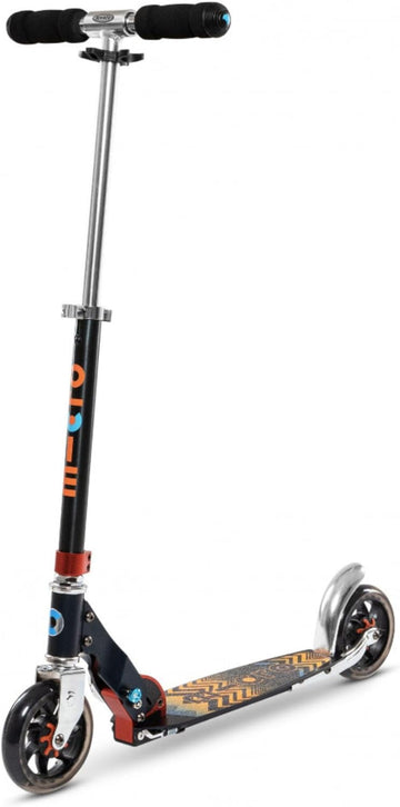 Patinete micro speed negro azteca - scooter plegable 2 ruedas - micro sa0121