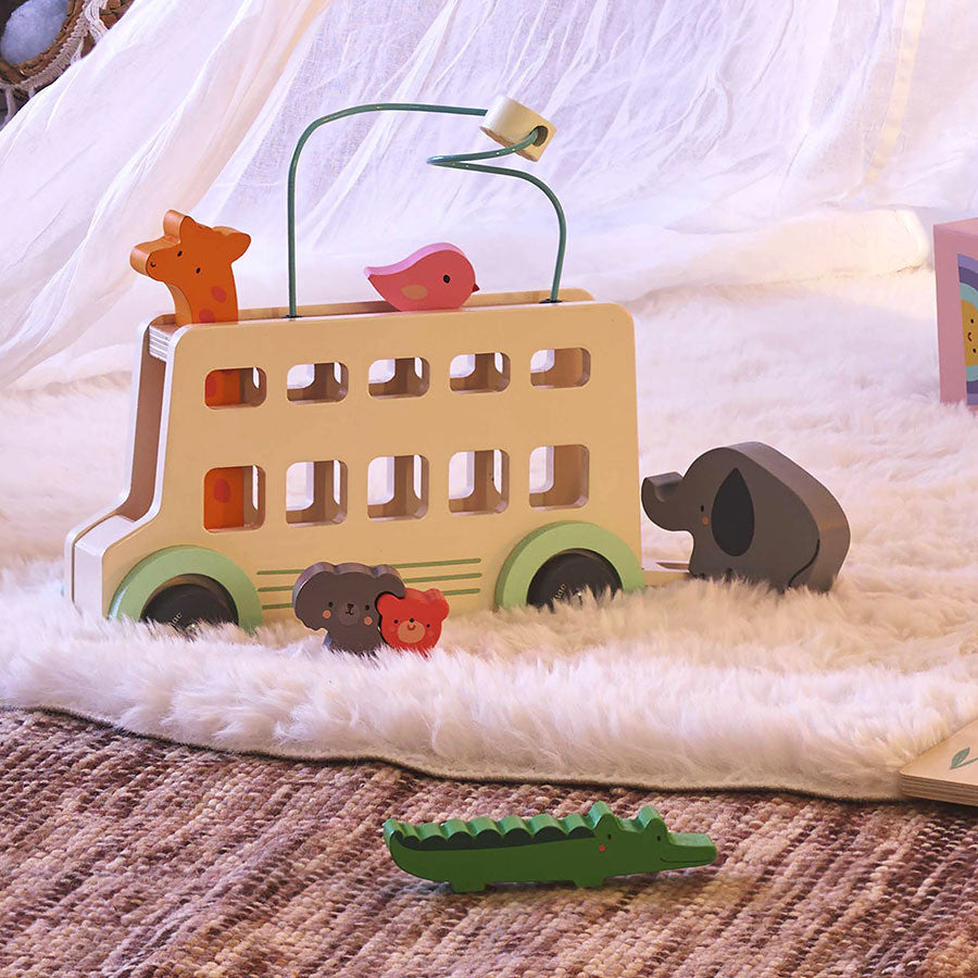 Juego de Motricidad - Bus Animo Sarah Betz - Autobús de madera - Vilac 7106