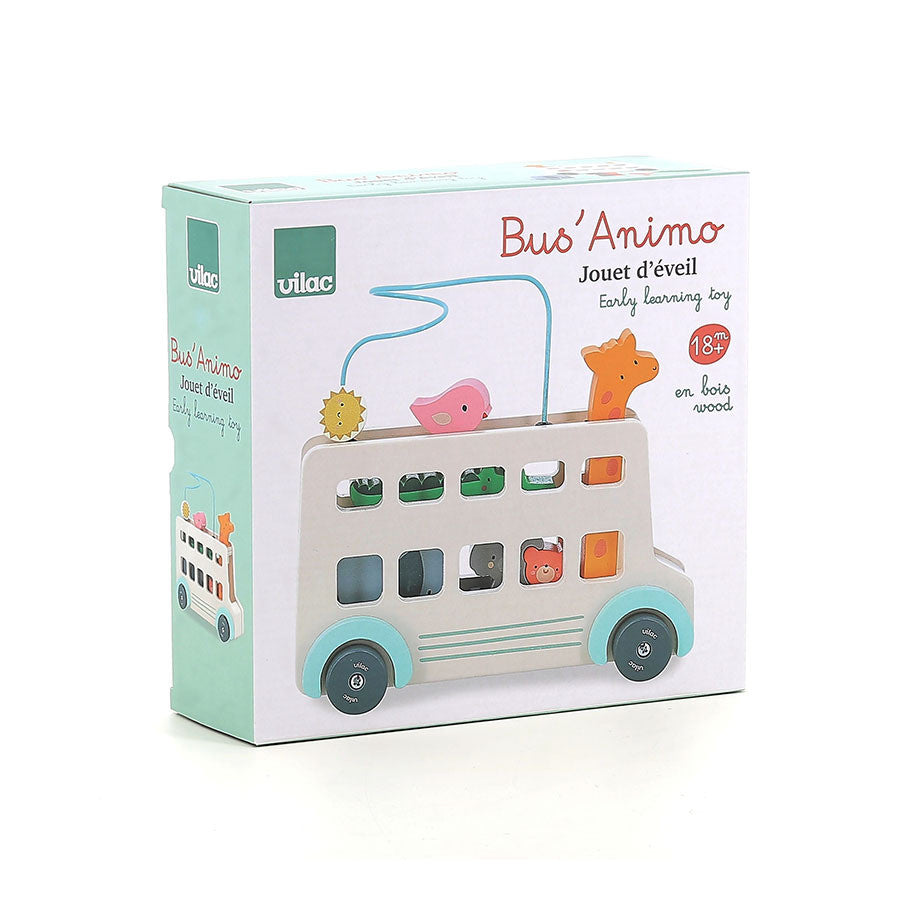 Juego de Motricidad - Bus Animo Sarah Betz - Autobús de madera - Vilac 7106