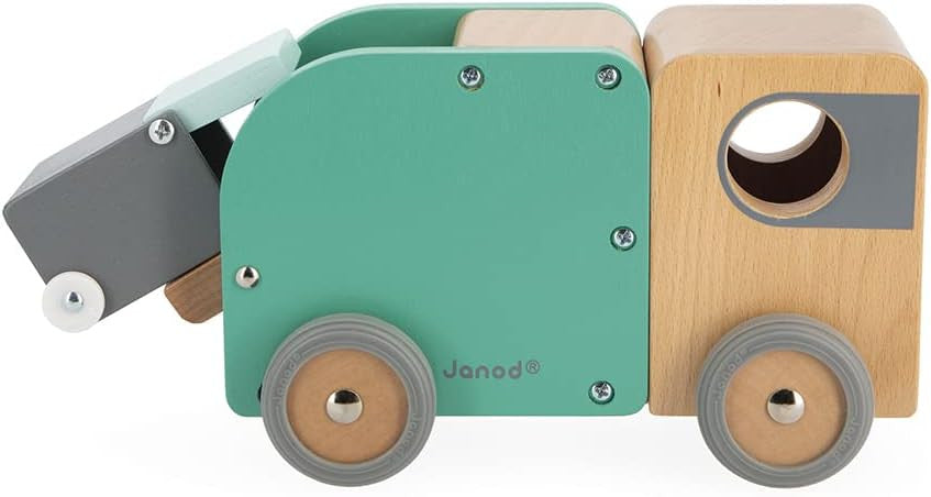 Camión de Basura de Madera - Bolid - Janod J04633