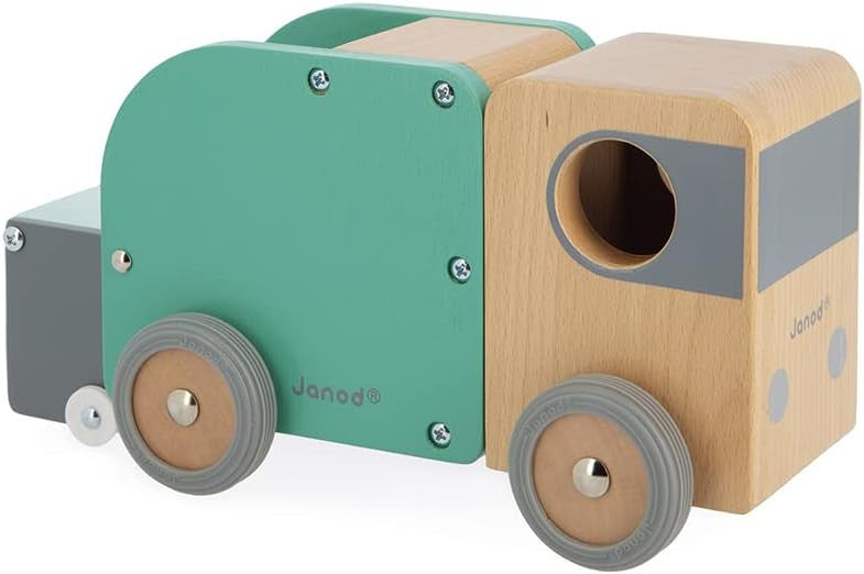 Camión de Basura de Madera - Bolid - Janod J04633