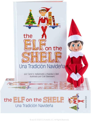The Elf ON The Shelf: Cuento Y MUÑECO Elfo NIÑA (ESPAÑOL)-Cefa toys 15581