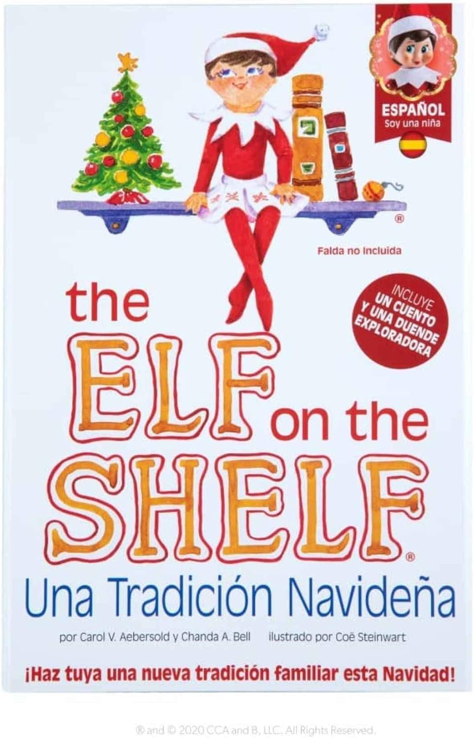 The Elf ON The Shelf: Cuento Y MUÑECO Elfo NIÑA (ESPAÑOL)-Cefa toys 15581