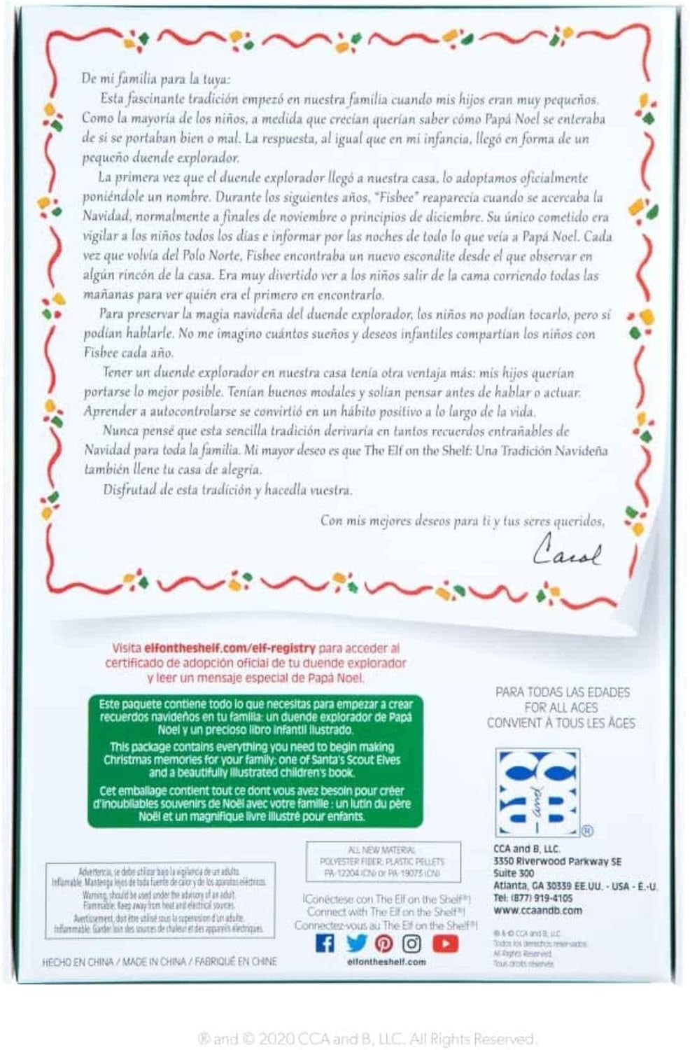 The Elf ON The Shelf: Cuento Y MUÑECO Elfo NIÑA (ESPAÑOL)-Cefa toys 15581