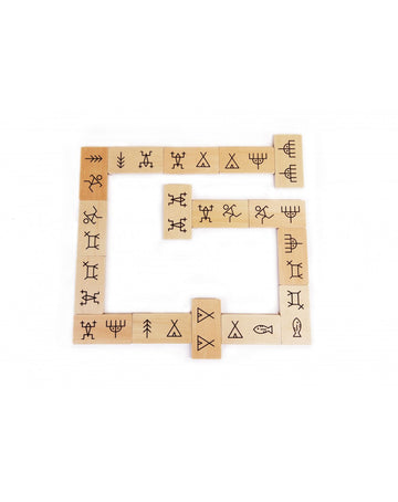 "Ancient Domino de madera clásico: diversión sin límites con Andreu Toys 16496"