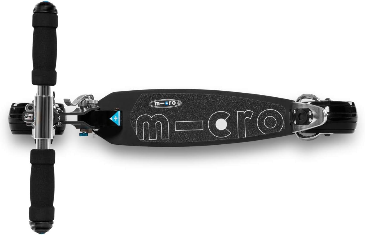 Patinete Micro Rocket Negro - 2 ruedas extra anchas - Plegable - Micro