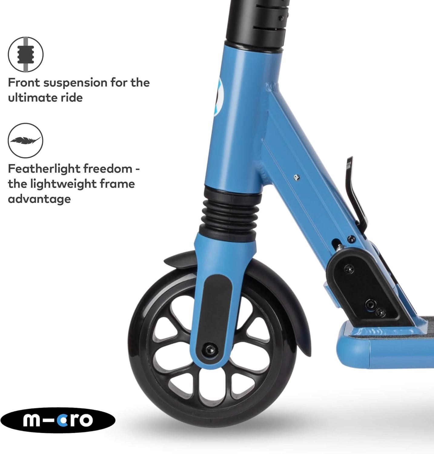 Patinete sprite azul suspensión delantera - plegable - micro