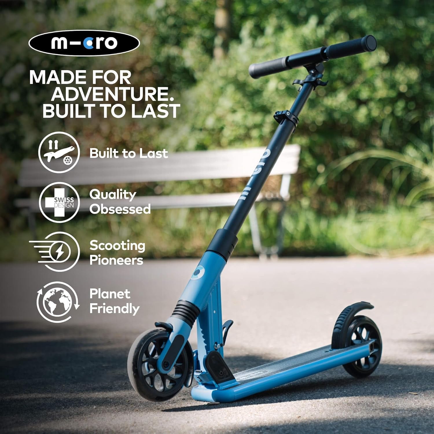 Patinete sprite azul suspensión delantera - plegable - micro