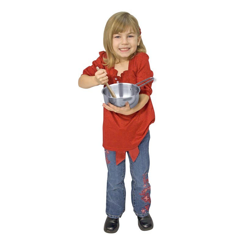 JUEGO SET DE BATERIA DE COCINA ACERO INOX - Melissa & Doug