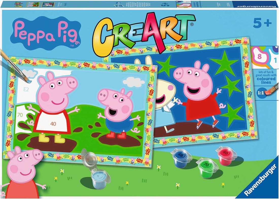 Juego para Pintar por números - Creart Peppa Pig - Ravensburger