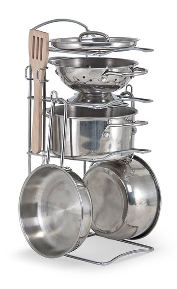 JUEGO SET DE BATERIA DE COCINA ACERO INOX - Melissa & Doug