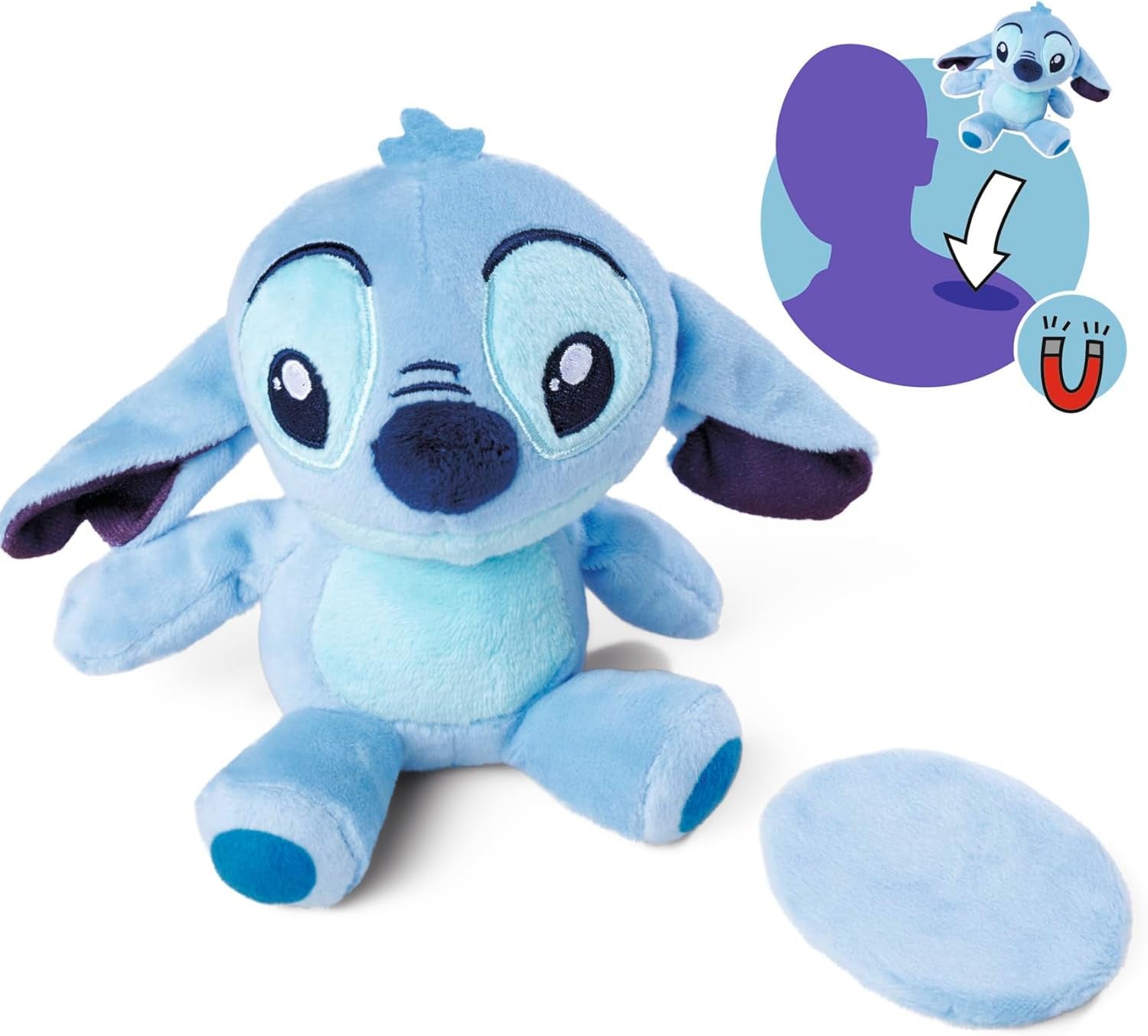 Stich -Peluche Disney para el hombro 12 cm - Simba