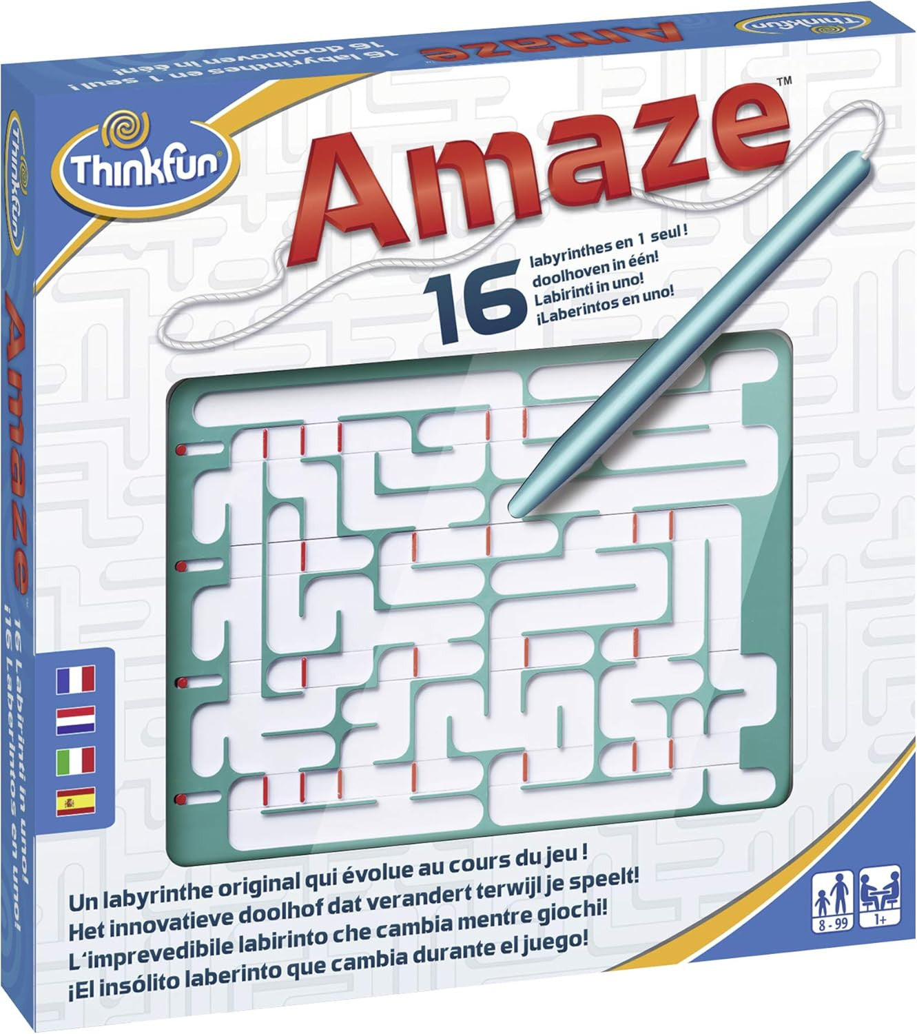 Juego de Lógica Laberinto Amaze - 16 laberintos - Think Fun