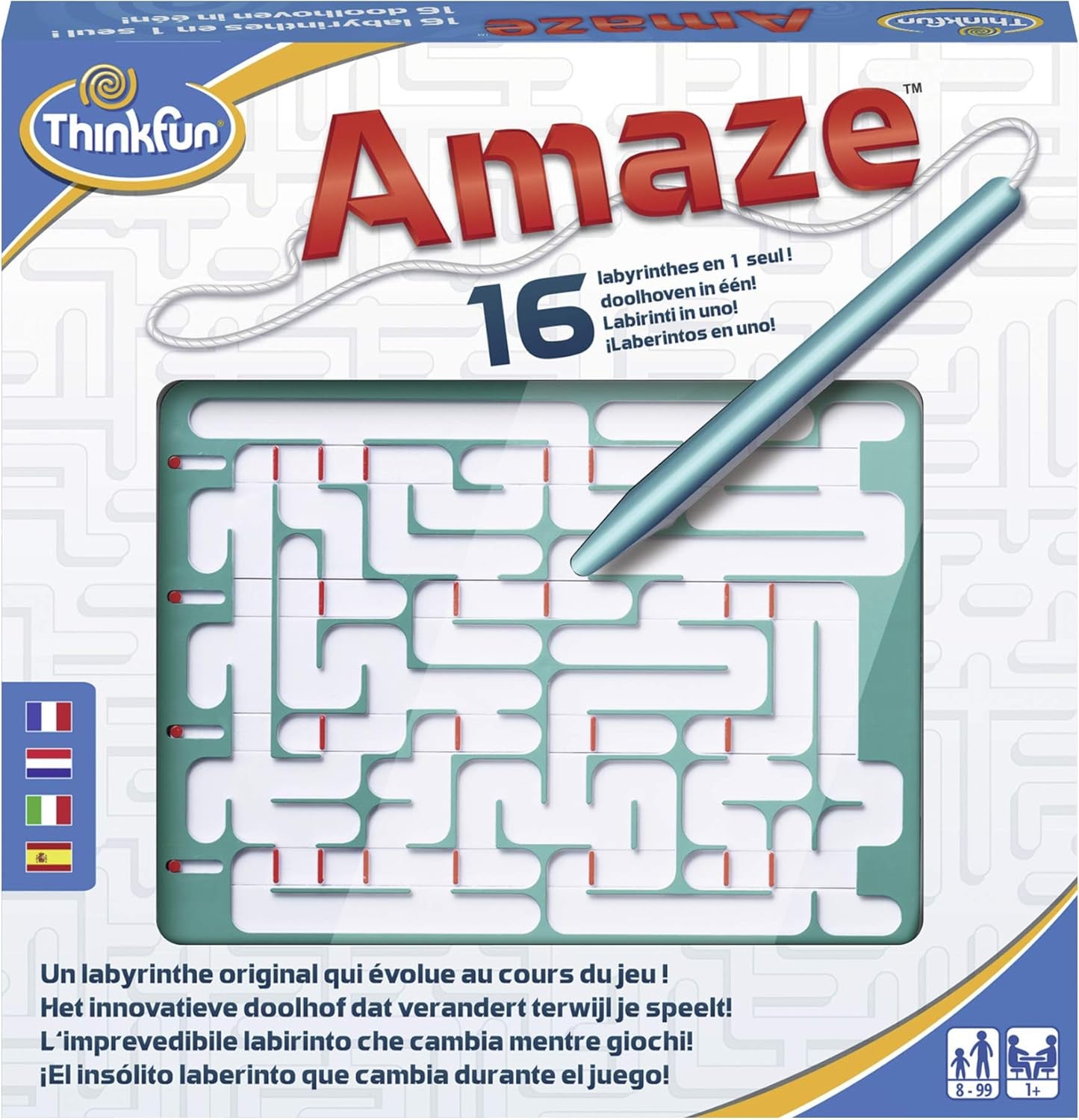 Juego de Lógica Laberinto Amaze - 16 laberintos - Think Fun