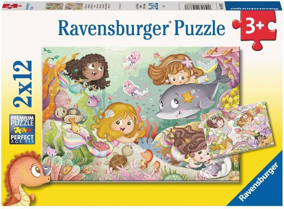 Puzzle Hadas y Sirenas 2 x 12 - Ravensburger