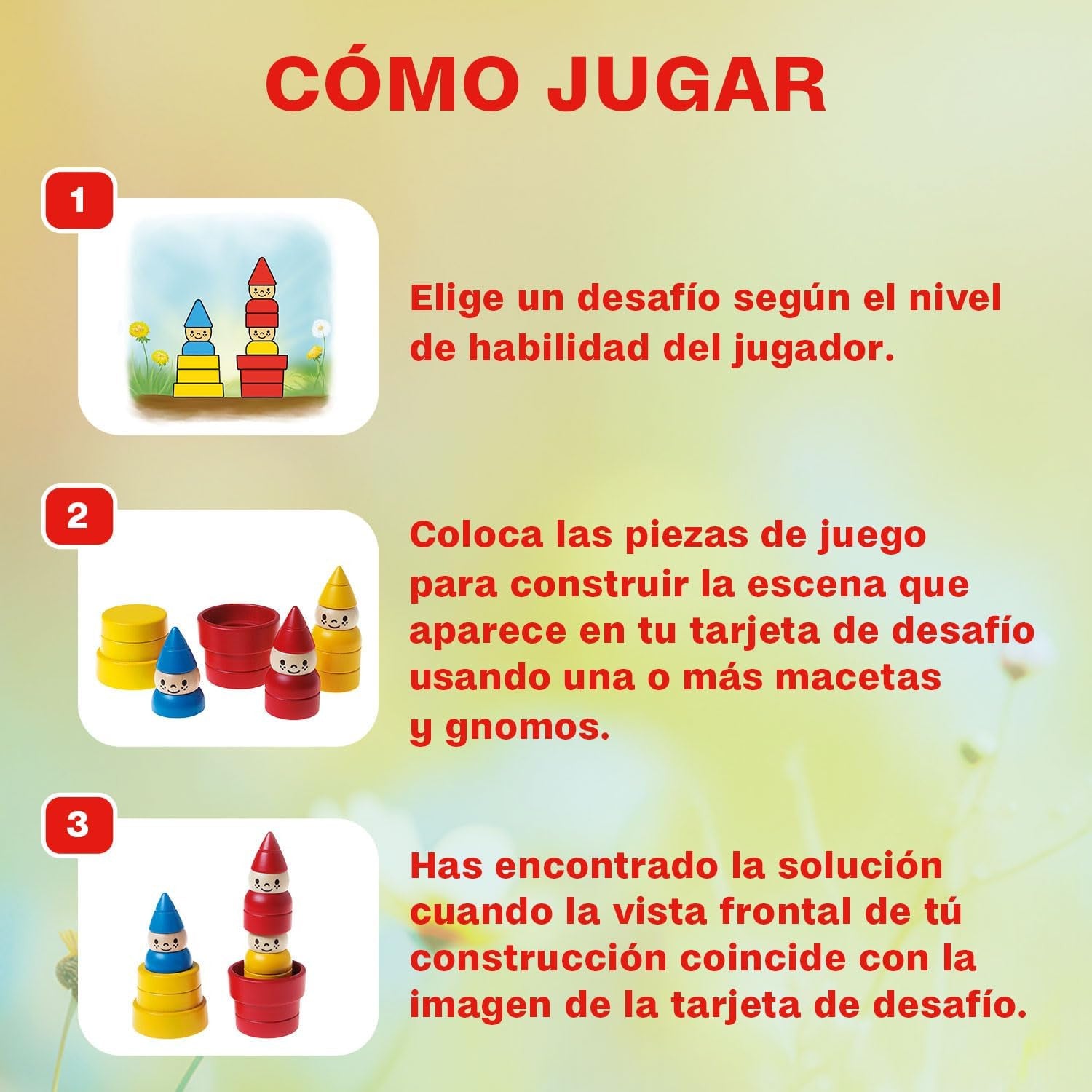 Juego educativo de lógica y deducción El Jardín de los Gnomos - Ludilo